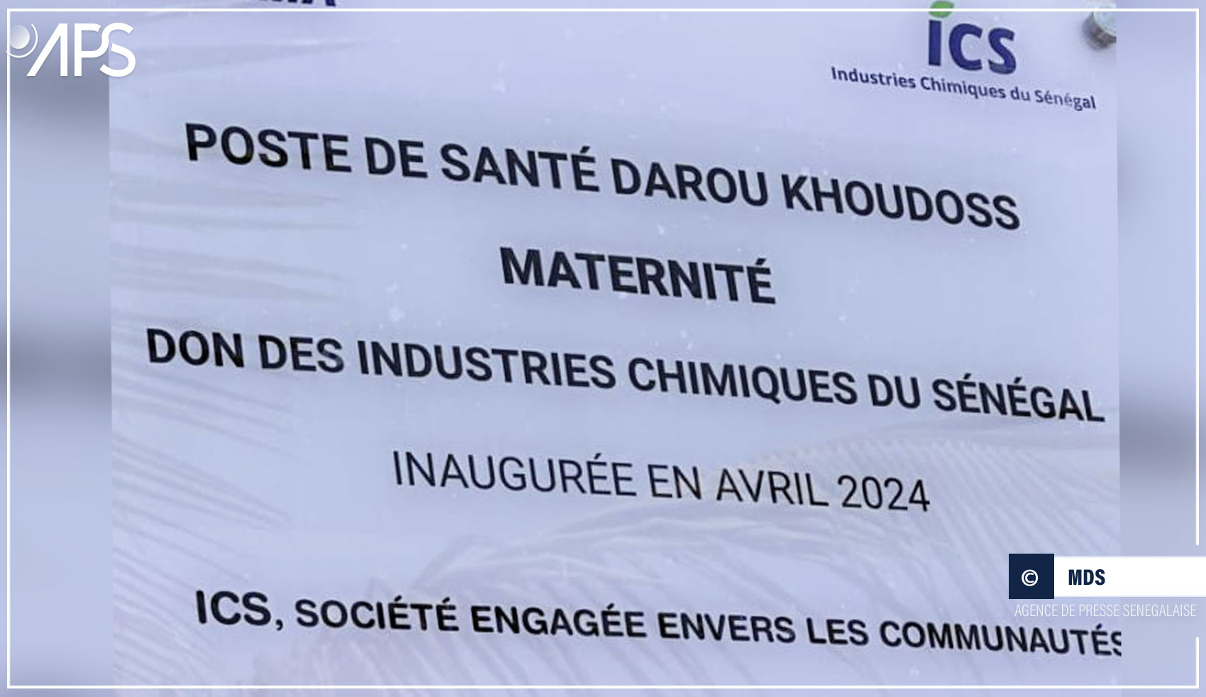 Les ICS inaugurent une nouvelle maternité à Darou Khoudoss