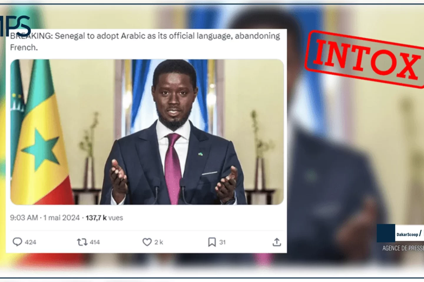 L’année 2024 rythmée par des déclarations faussement attribuées au président Bassirou Diomaye Faye