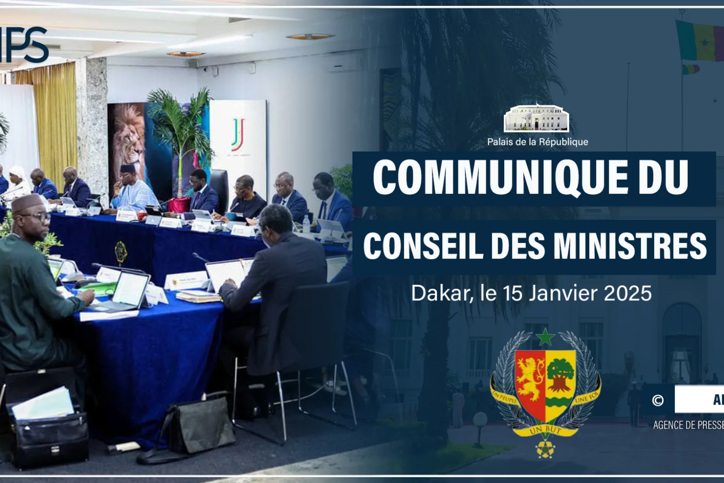 Le communiqué du Conseil des ministres du mercredi 15 janvier 2025