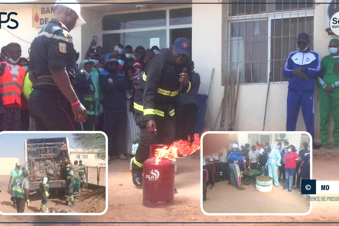 Ndioum : démonstrations des techniques de maîtrise d’un incendie au menu de la Journée de nettoiement