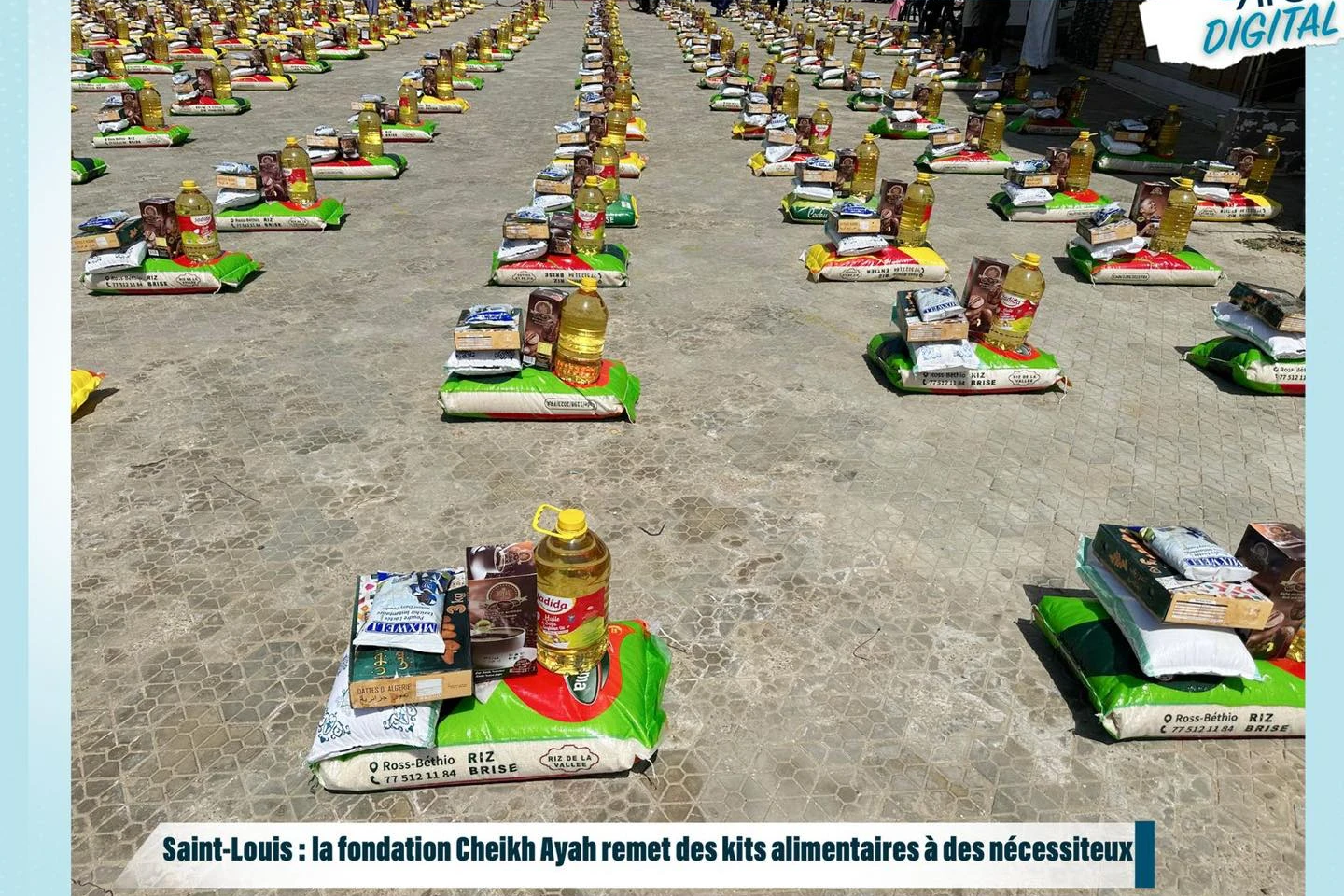 Saint-Louis : la fondation Cheikh Ayah remet des kits alimentaires à des nécessiteux 