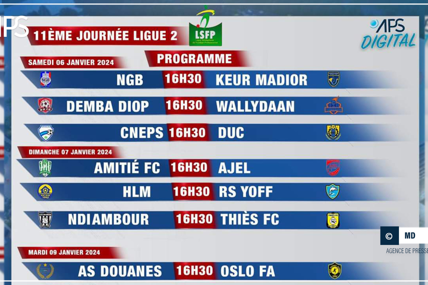 CNEPS Excellence-DUC, une affiche phare de la 11e journée de la Ligue 2