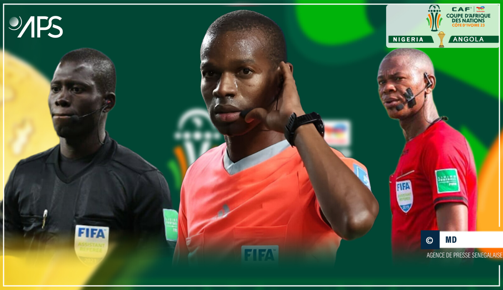 CAN 2023 : un trio arbitral sénégalais au sifflet du match de quarts de finale Nigeria-Angola