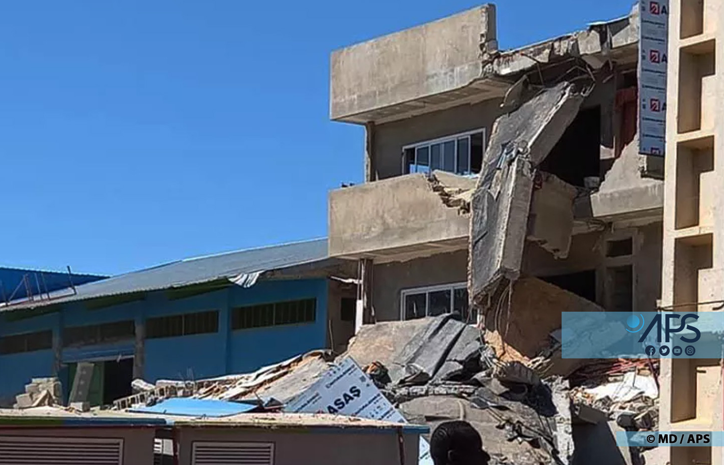 Deux morts dans l’effondrement d’un bâtiment, l’Etat en soutien aux familles des victimes