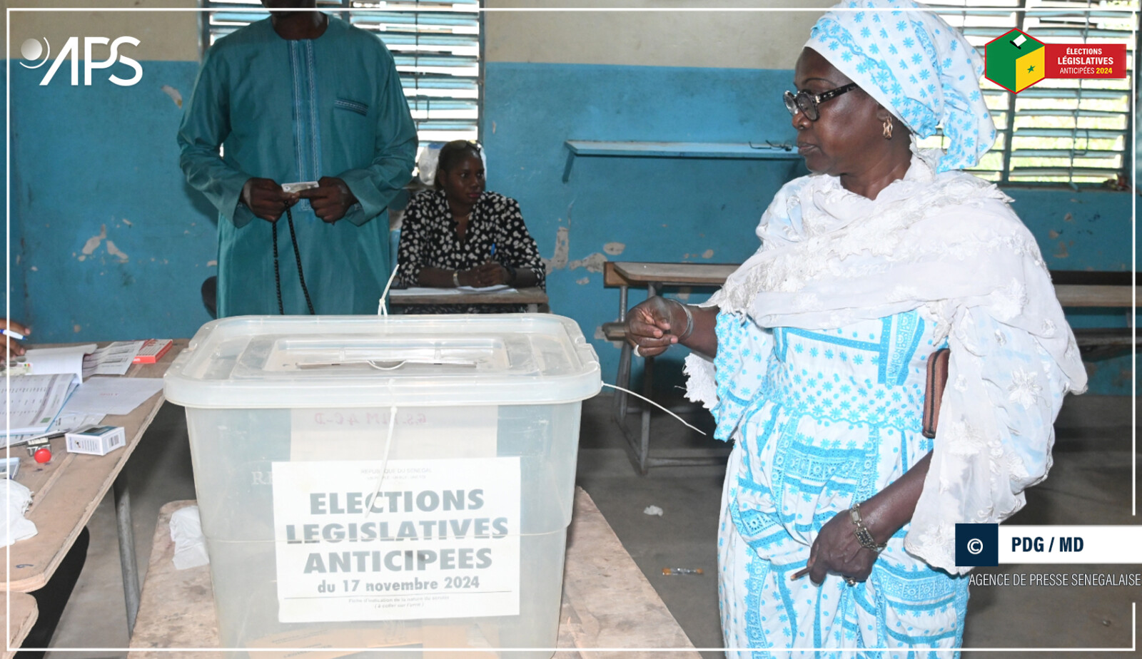 A Khar Yalla, un centre de la commune de Grand Yoff, le vote a débuté peu après 8 h