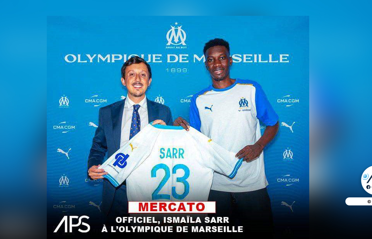 Transfert : l’OM officialise la signature d’Ismaila Sarr pour cinq années