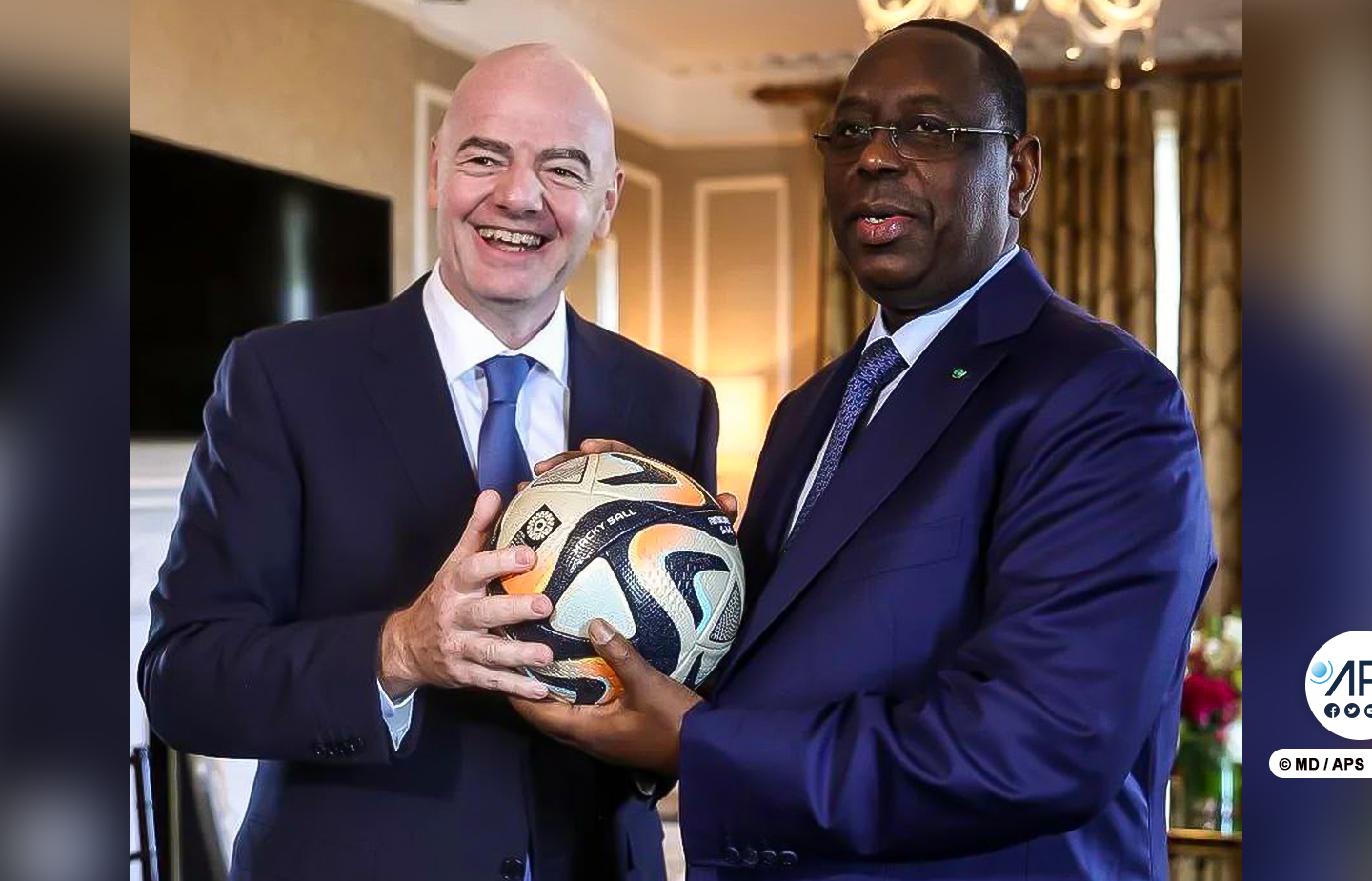 Infantino dit avoir discuté de la coopération avec la FIFA avec Macky Sal