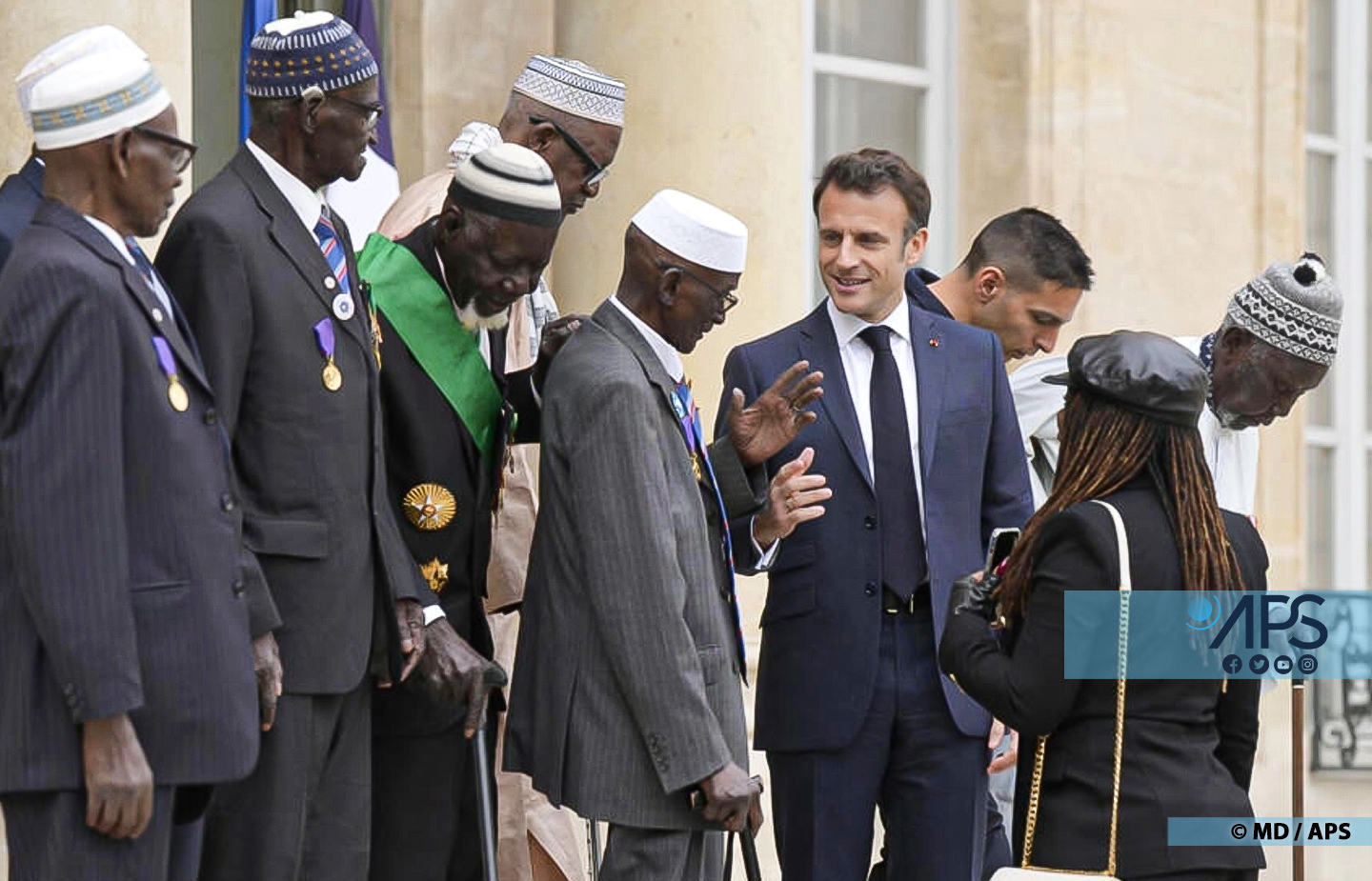 Macron souhaite que les neuf anciens Tirailleurs mènent un ‘’travail mémoriel’’ au Sénégal (Elysée)
