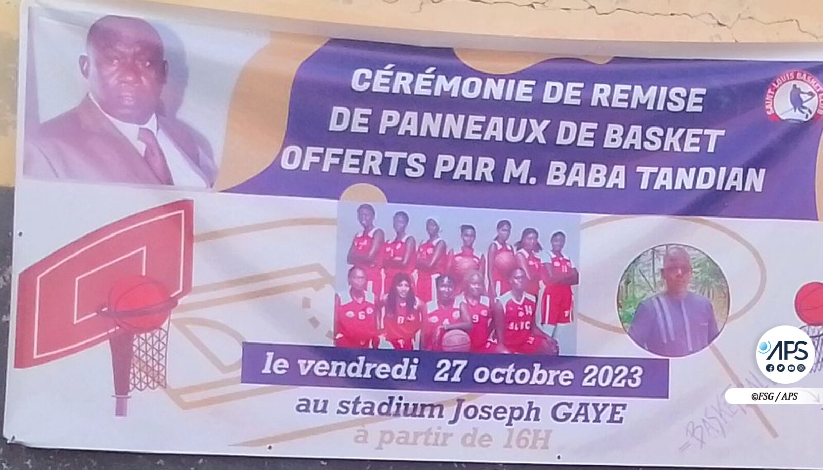 Saint-Louis : Baba Tandian offre des panneaux neufs au stadium Joseph Gaye