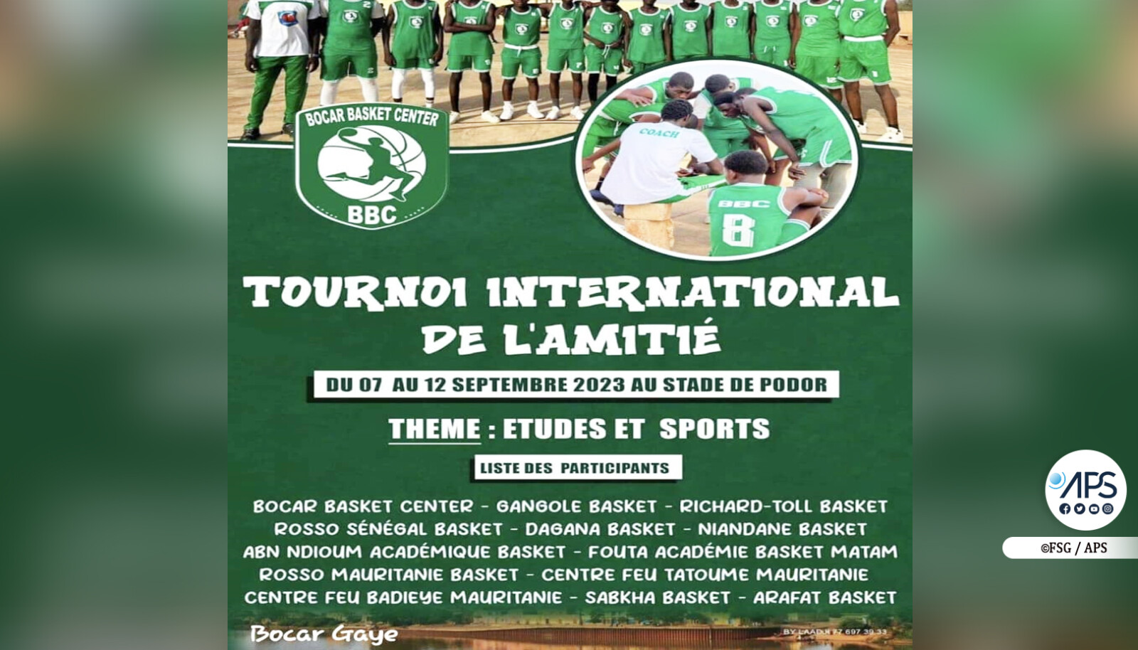 Podor : lancement de la deuxième édition du tournoi international de basket