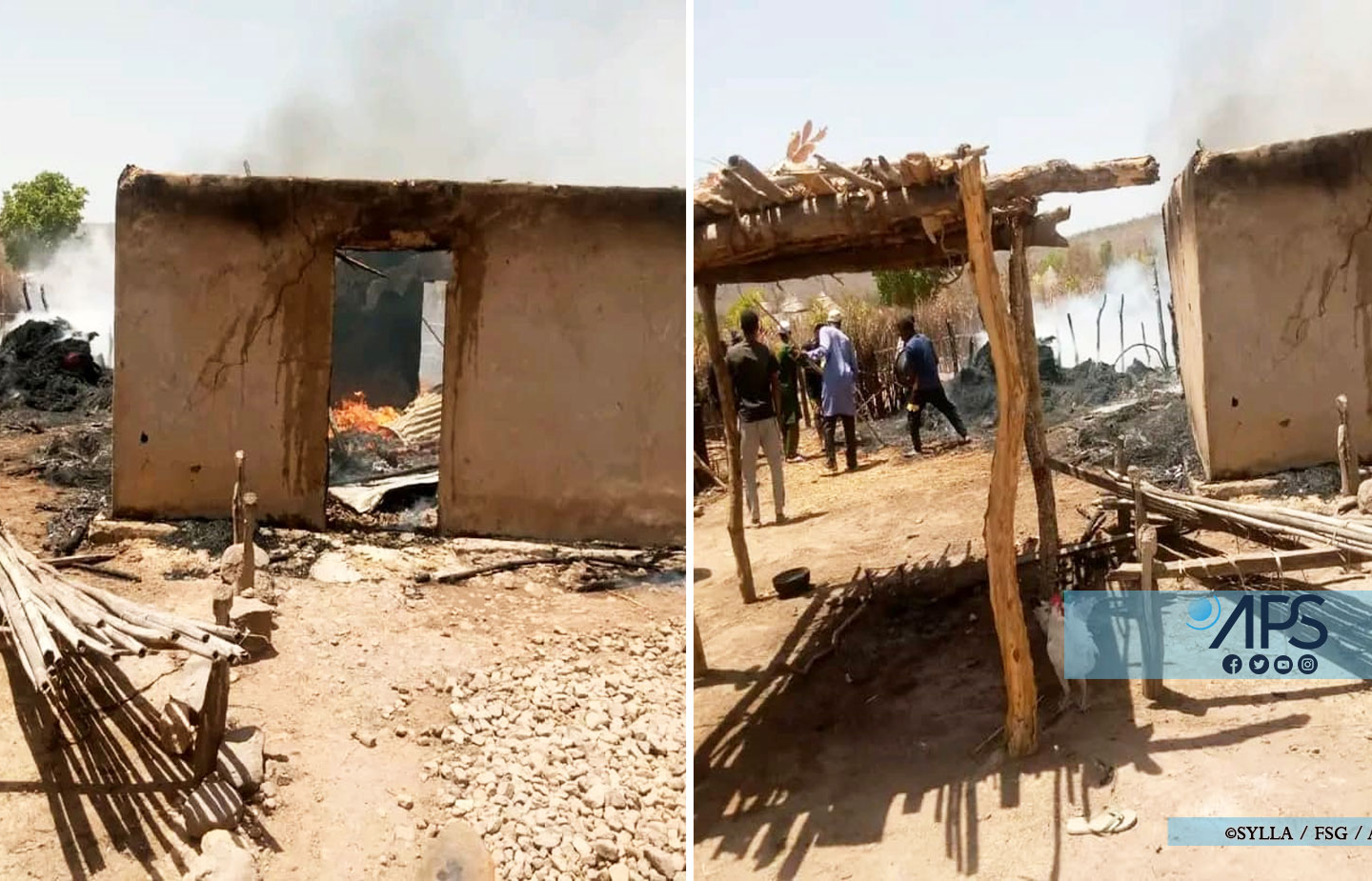 Kédougou : incendie à Kafory, des vivres et des habitations ravagés   