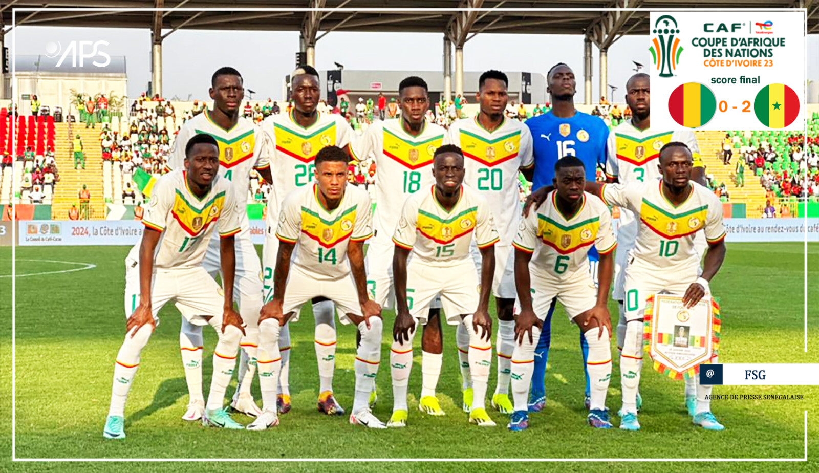 CAN : le Sénégal termine premier du groupe C avec neuf points