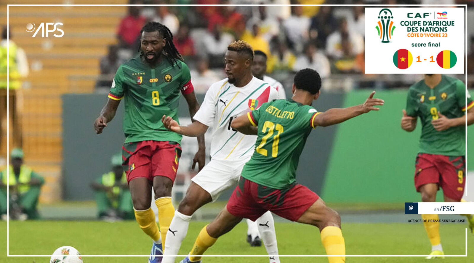 CAN 2023 : dans le groupe C, le Cameroun et la Guinée font match nul, 1-1