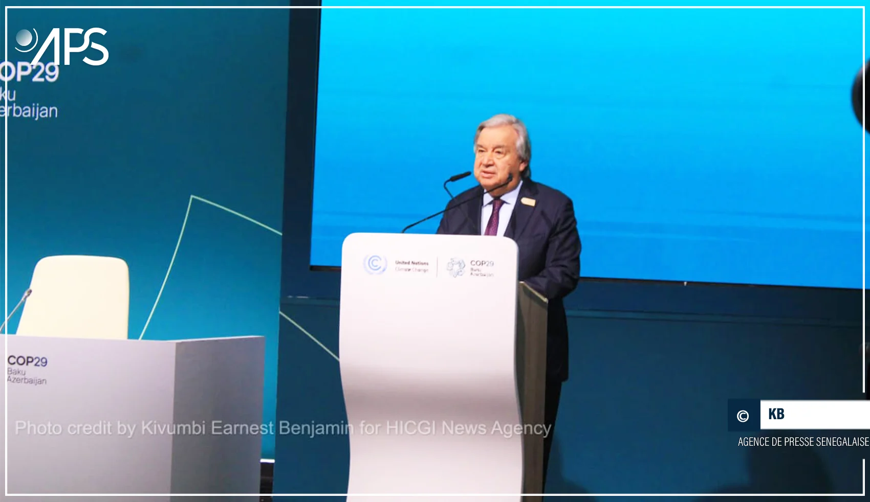 António Guterres : ‘’L’échec de la COP 29 n’est pas une option’’