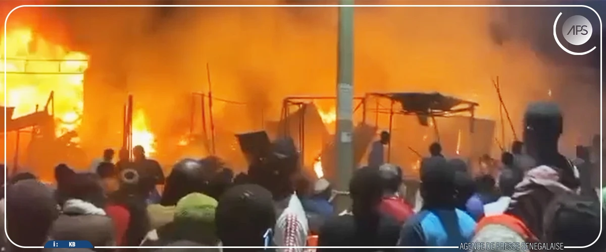Ross Béthio : un incendie ravage plusieurs boutiques du marché central de la ville