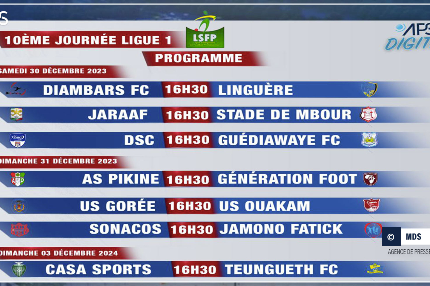 Une rencontre DSC-Guédiawaye FC pour le démarrage de la 10e journée de Ligue 1