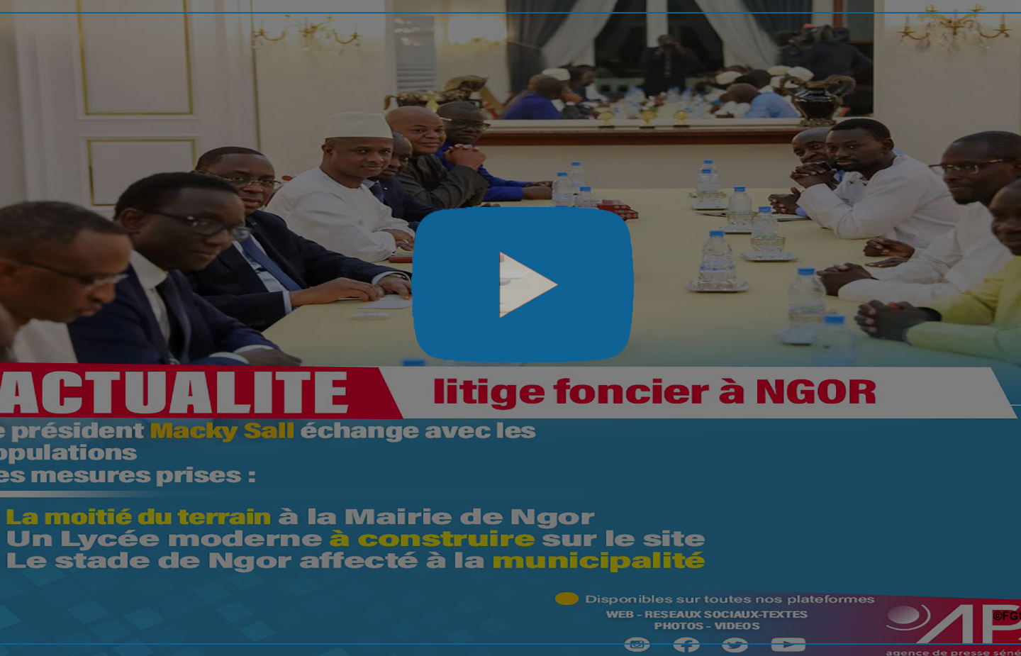 Litige foncier à Ngor : l’ Etat prend des mesures