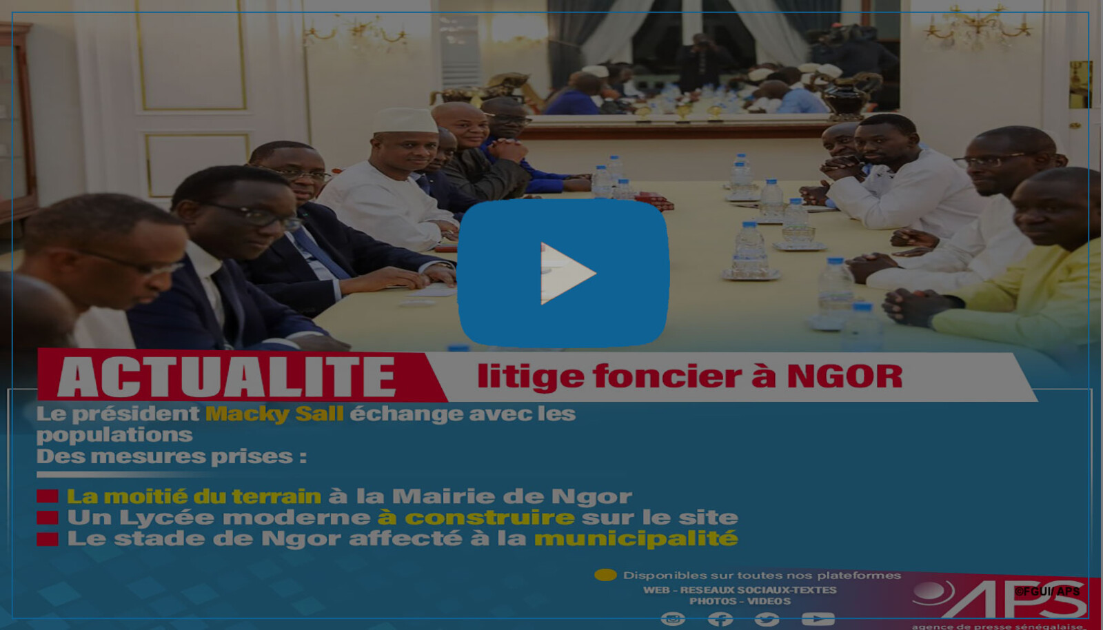 Litige foncier à Ngor : l' Etat prend des mesures