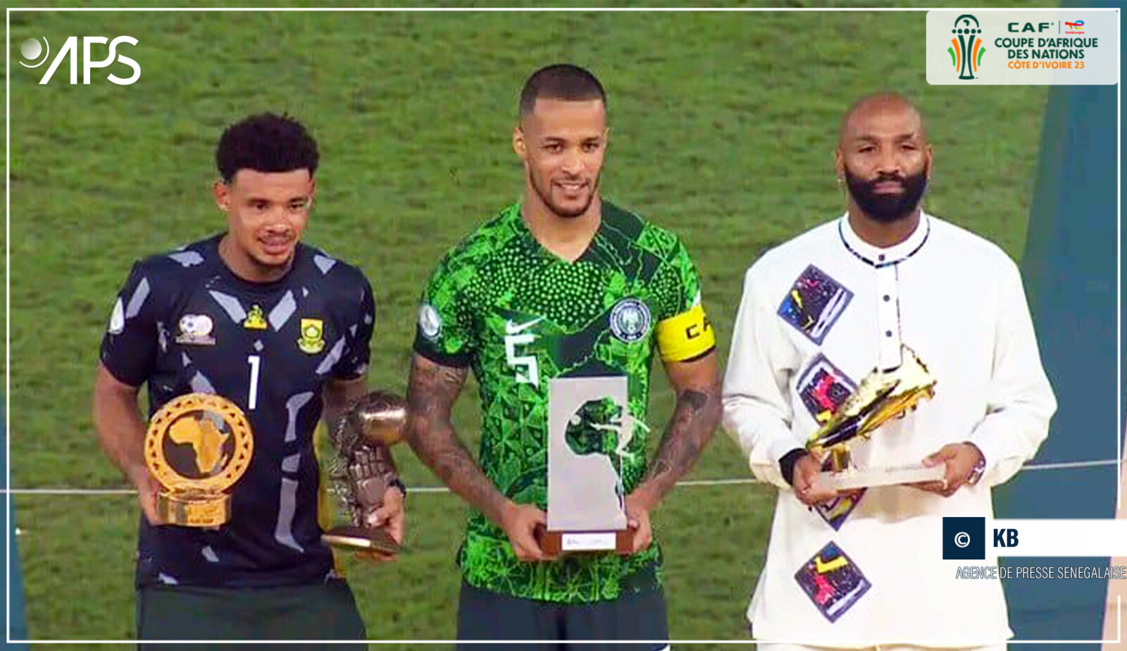 Ekong élu meilleur joueur de la CAN 2023, le prix du meilleur buteur décerné à Nsue