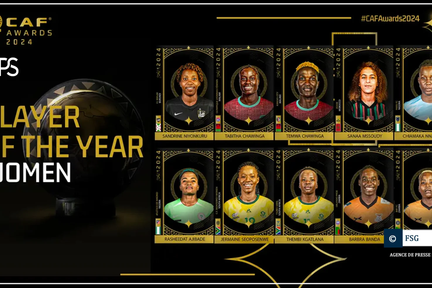 CAF Awards catégories féminines : la CAF publie les listes restreintes des nominées