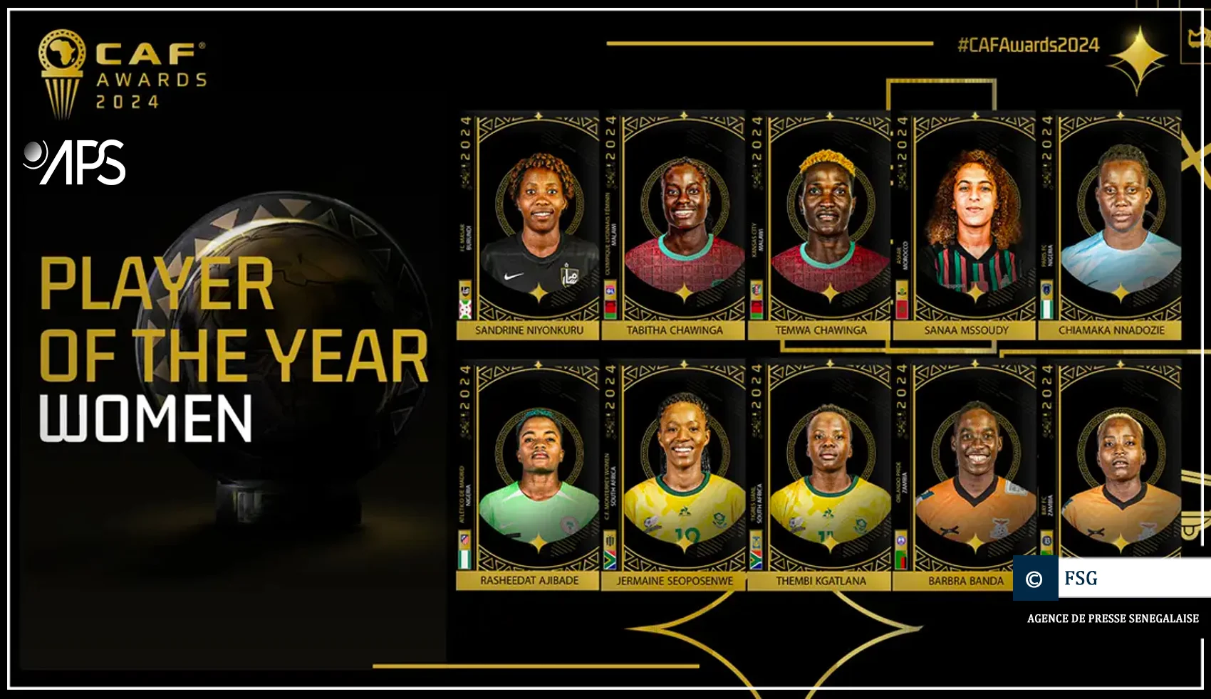 CAF Awards catégories féminines : la CAF publie les listes restreintes des nominées