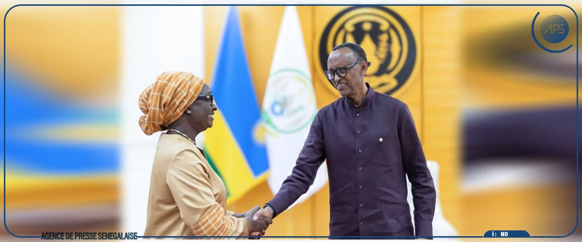 Yassine Fall reçue en audience à Kigali par le président Paul Kagamé