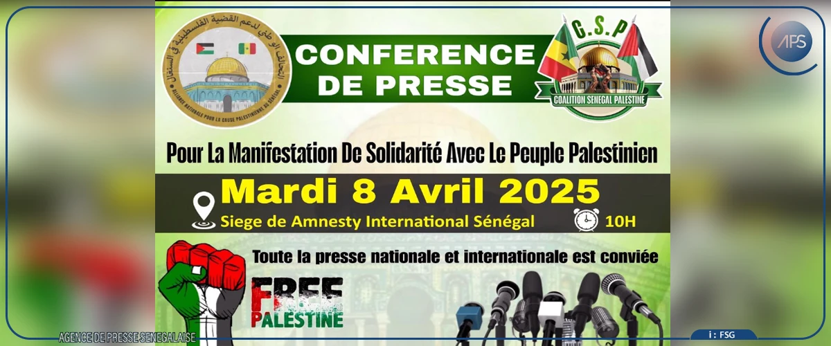 Conférence de presse sur la situation en Palestine, mardi