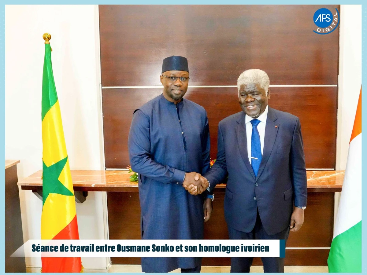 Séance de travail entre Ousmane Sonko et son homologue Ivoirien