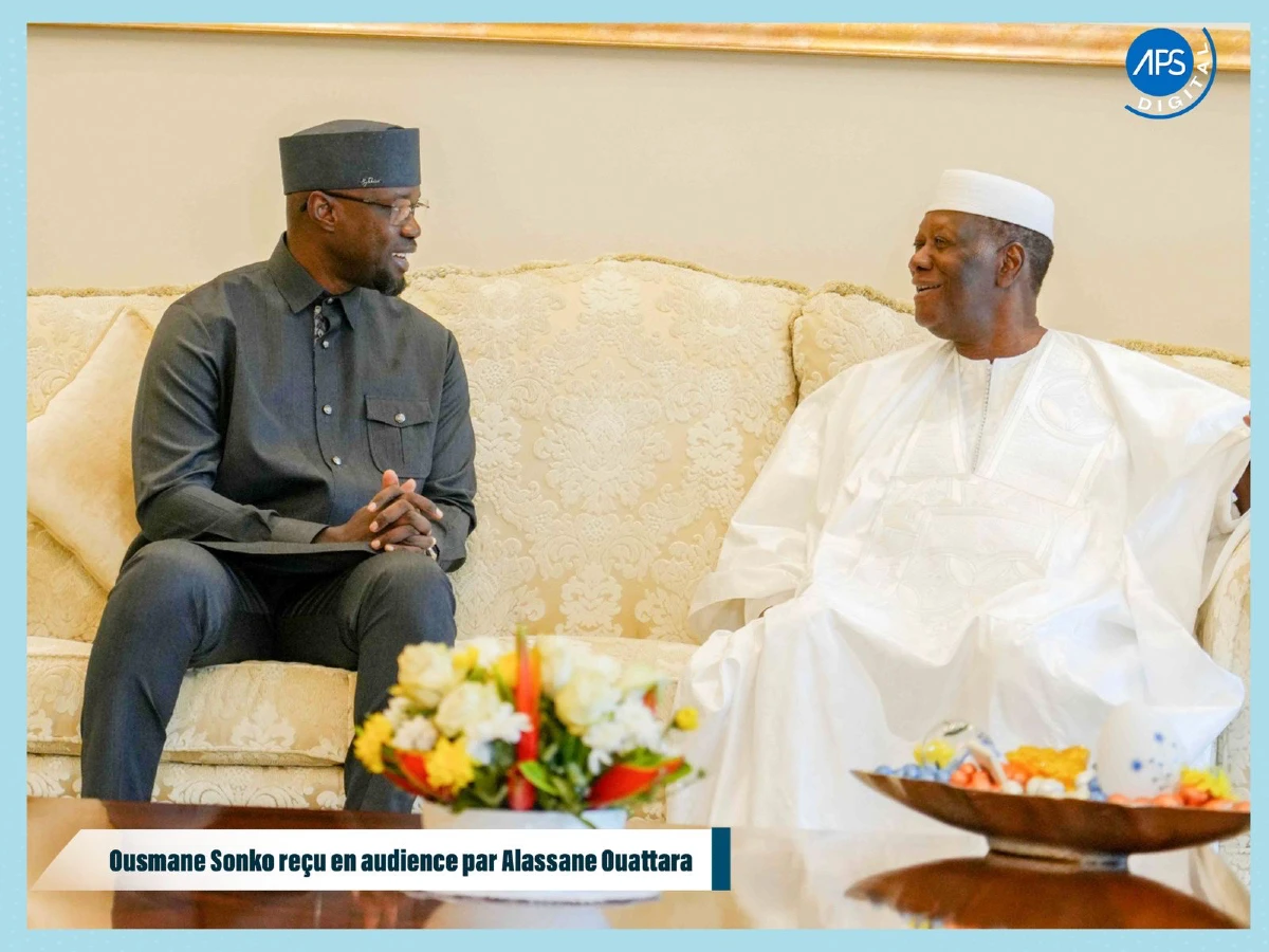 Ousmane Sonko reçu en audience par Alassane Ouattara 