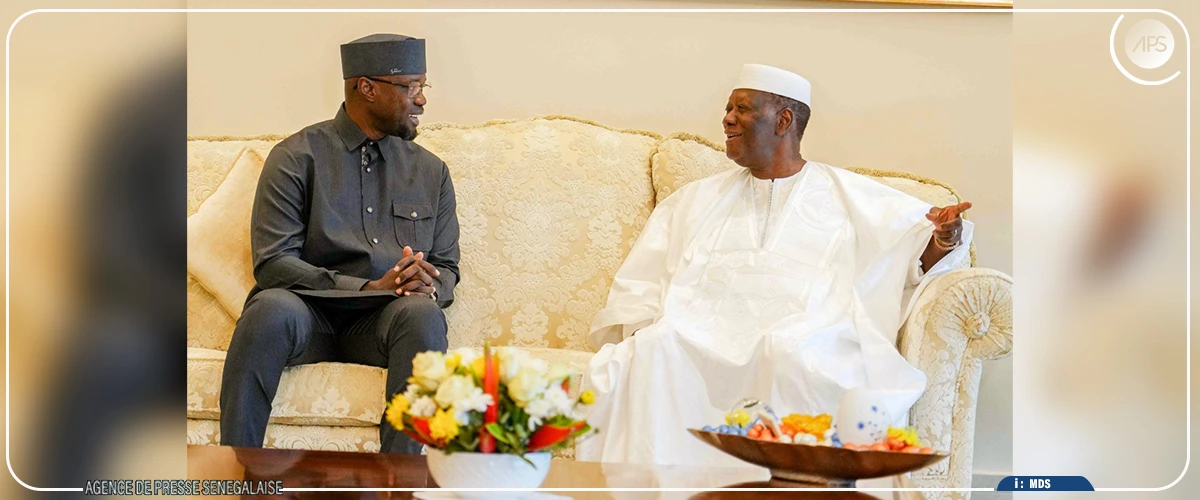 Ousmane Sonko reçu en audience par Alassane Ouattara