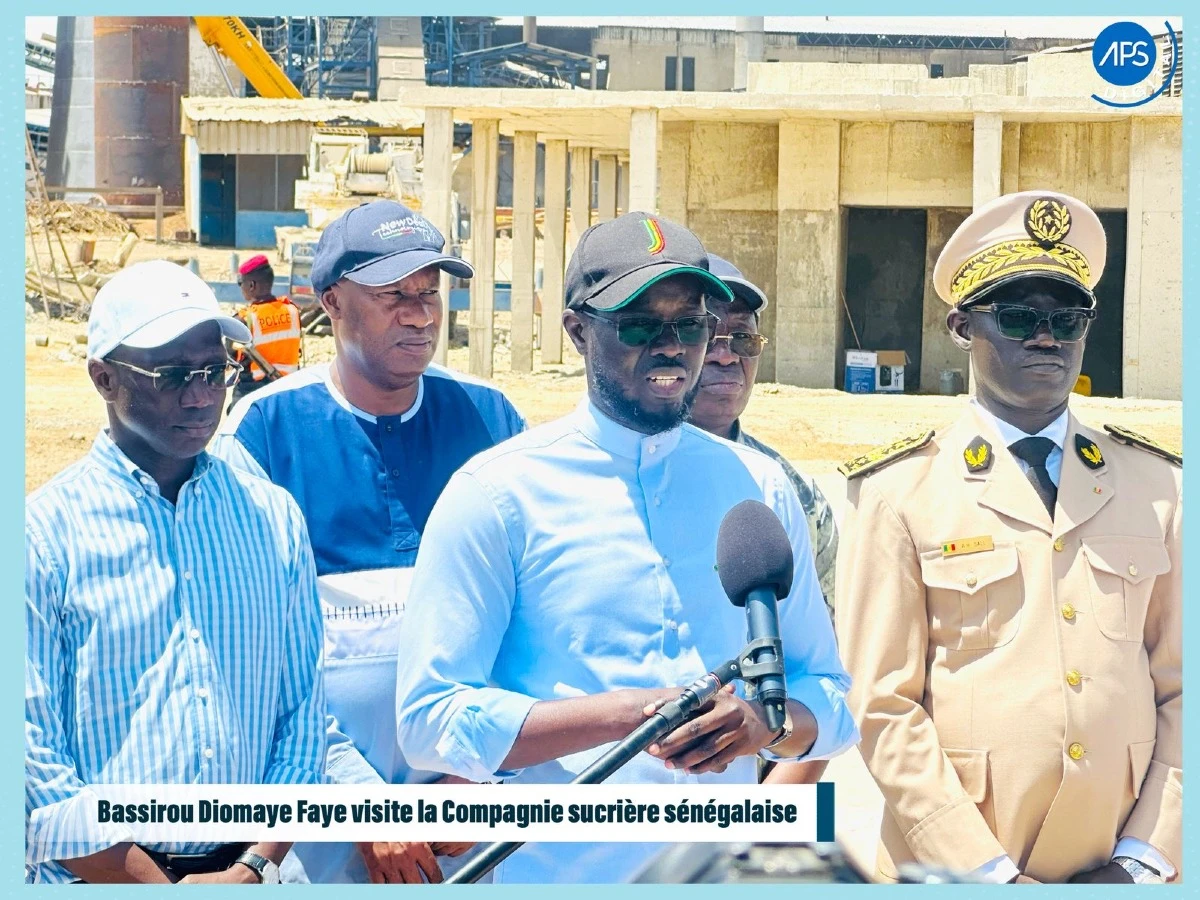 Bassirou Diomaye Faye visite la Compagnie sucrière sénégalaise