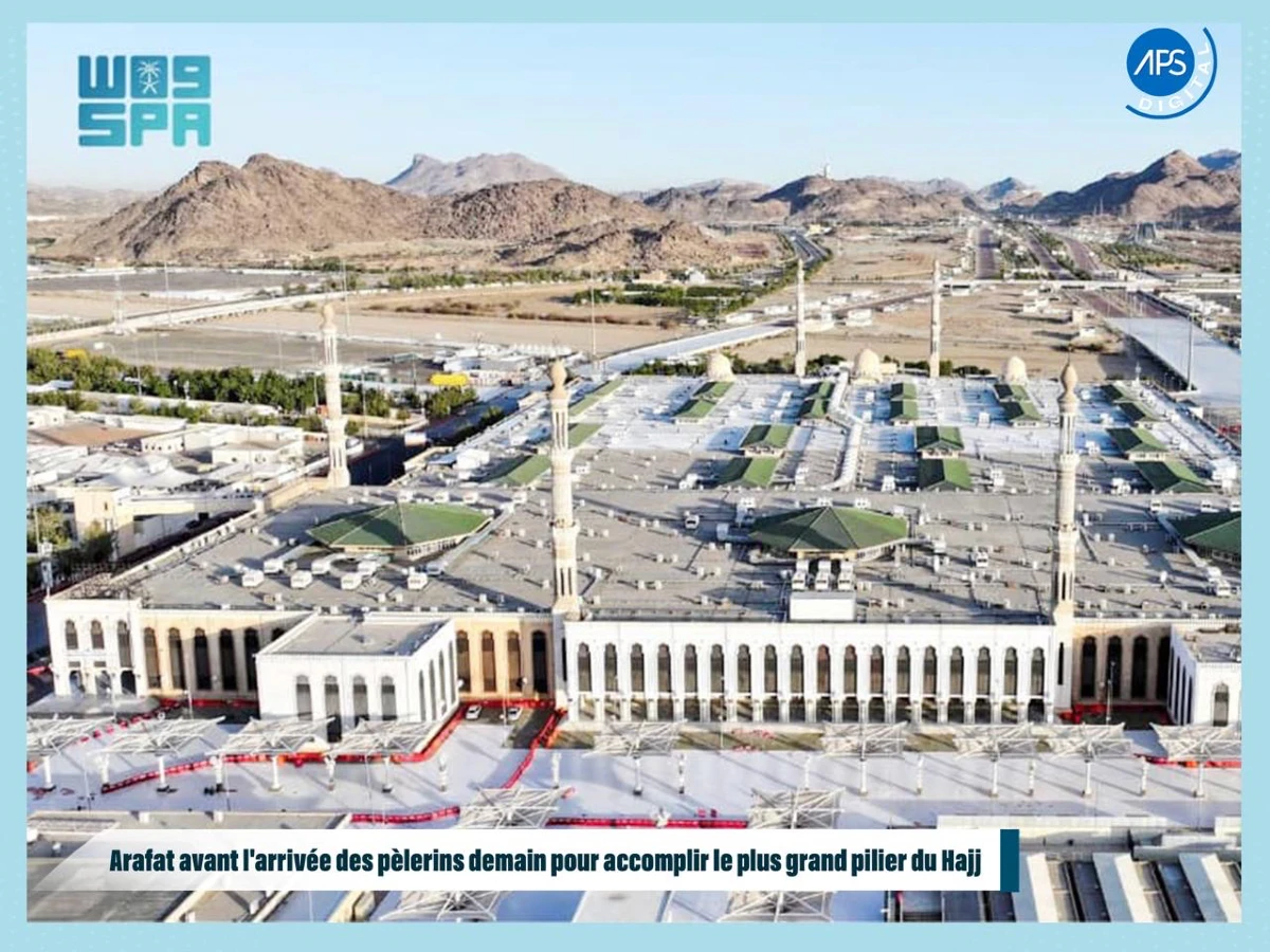 Arafat avant l’arrivée des pèlerins demain pour accomplir le plus grand pilier du Hajj