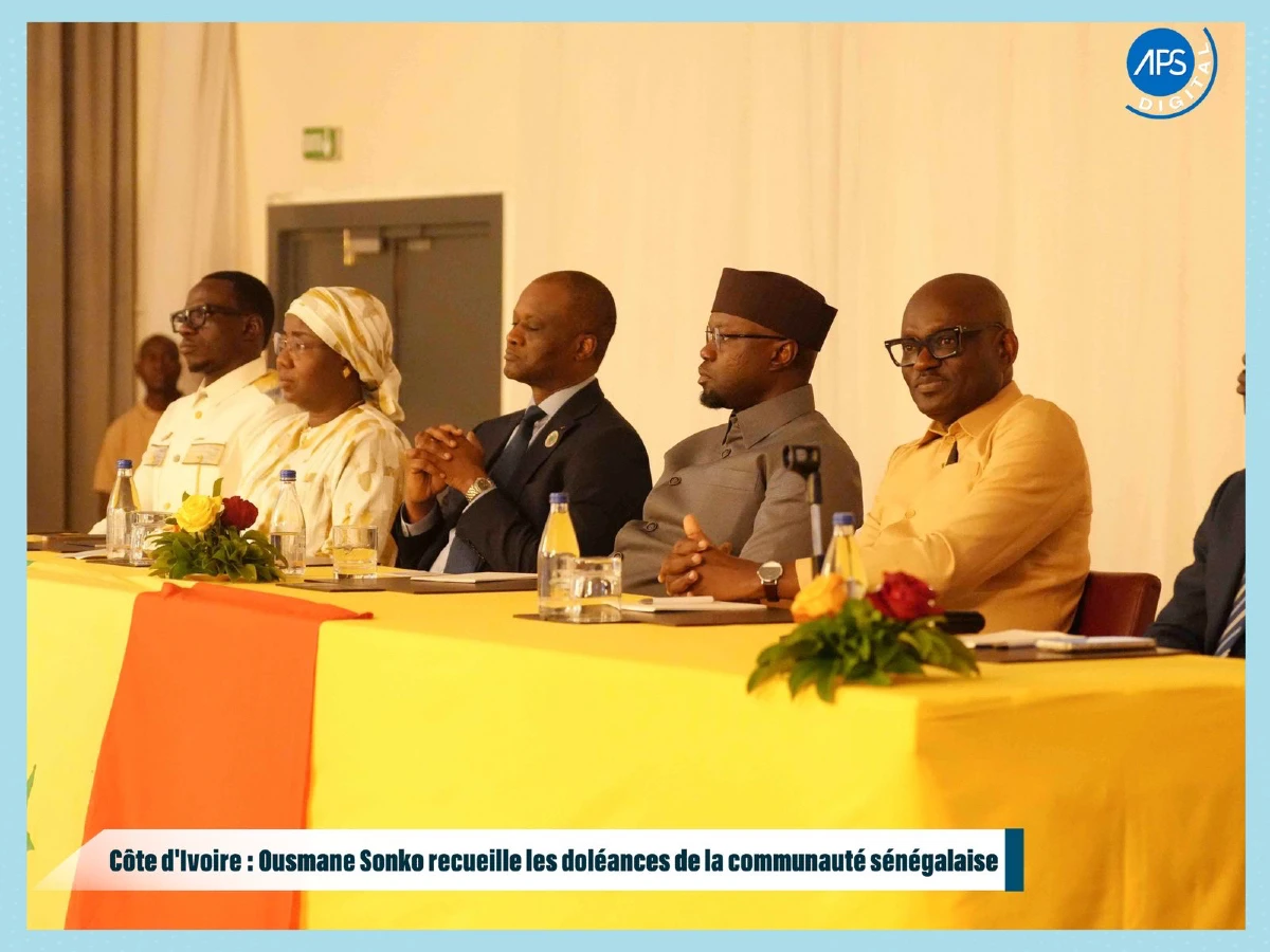 Côte d’Ivoire : Ousmane Sonko recueille les doléances de la communauté Sénégalaise 