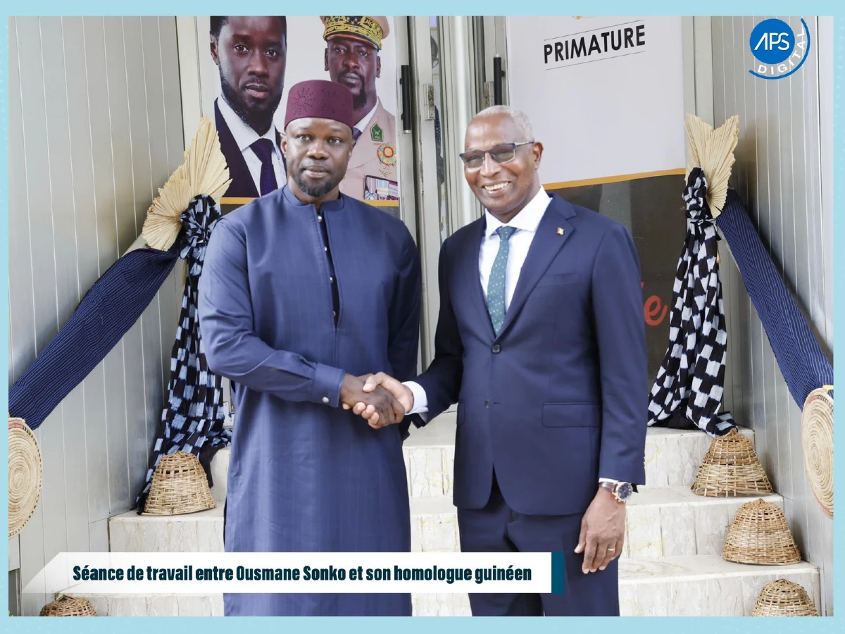 Séance de travail entre Ousmane Sonko et son homologue guinéen