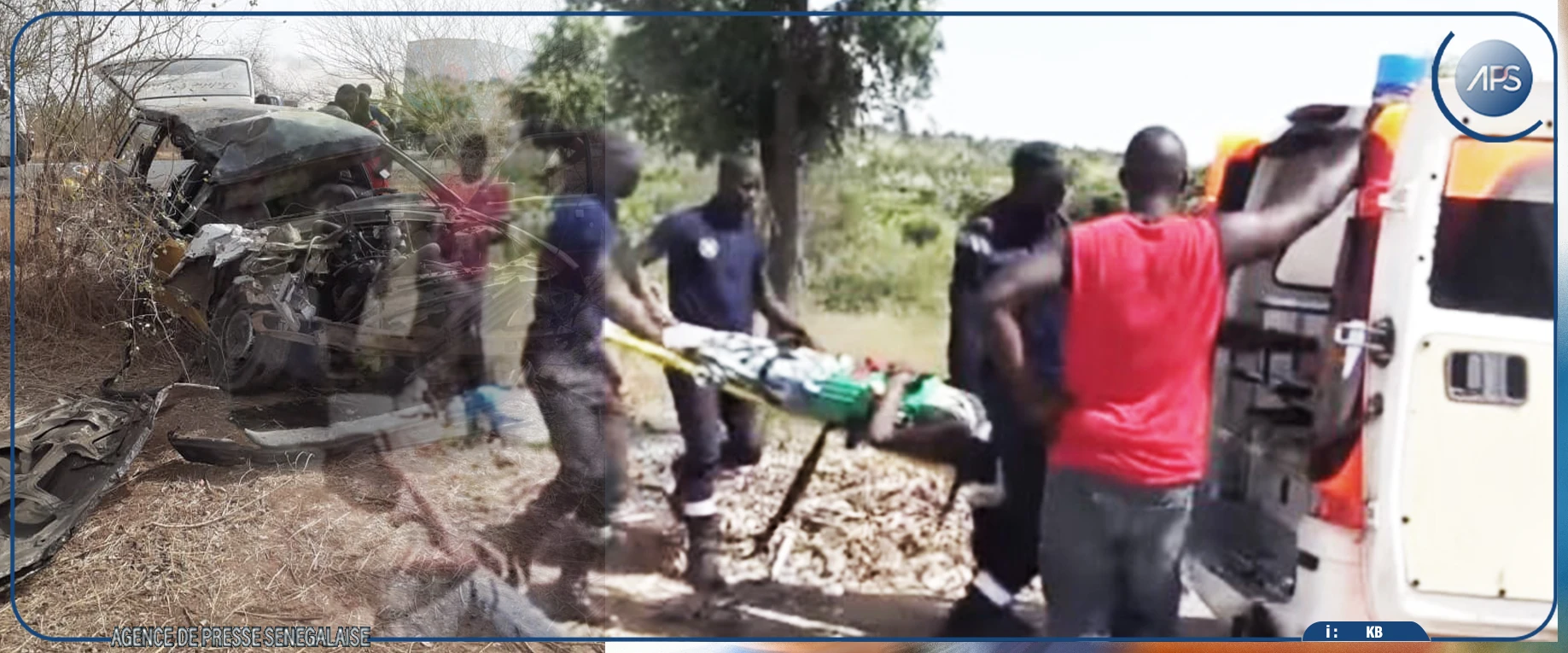Kaffrine : un mort et plusieurs blessés dans un accident de la route à Dagaye Ndene