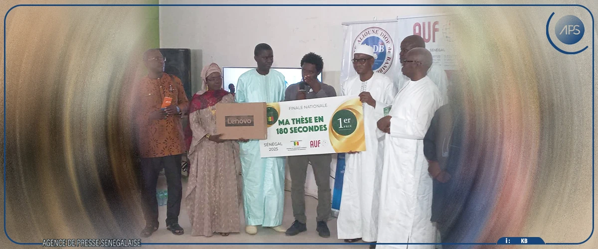 Concours “Ma thèse en 180 secondes” : Malang Seydi de l’UCAD remporte la finale nationale 2025