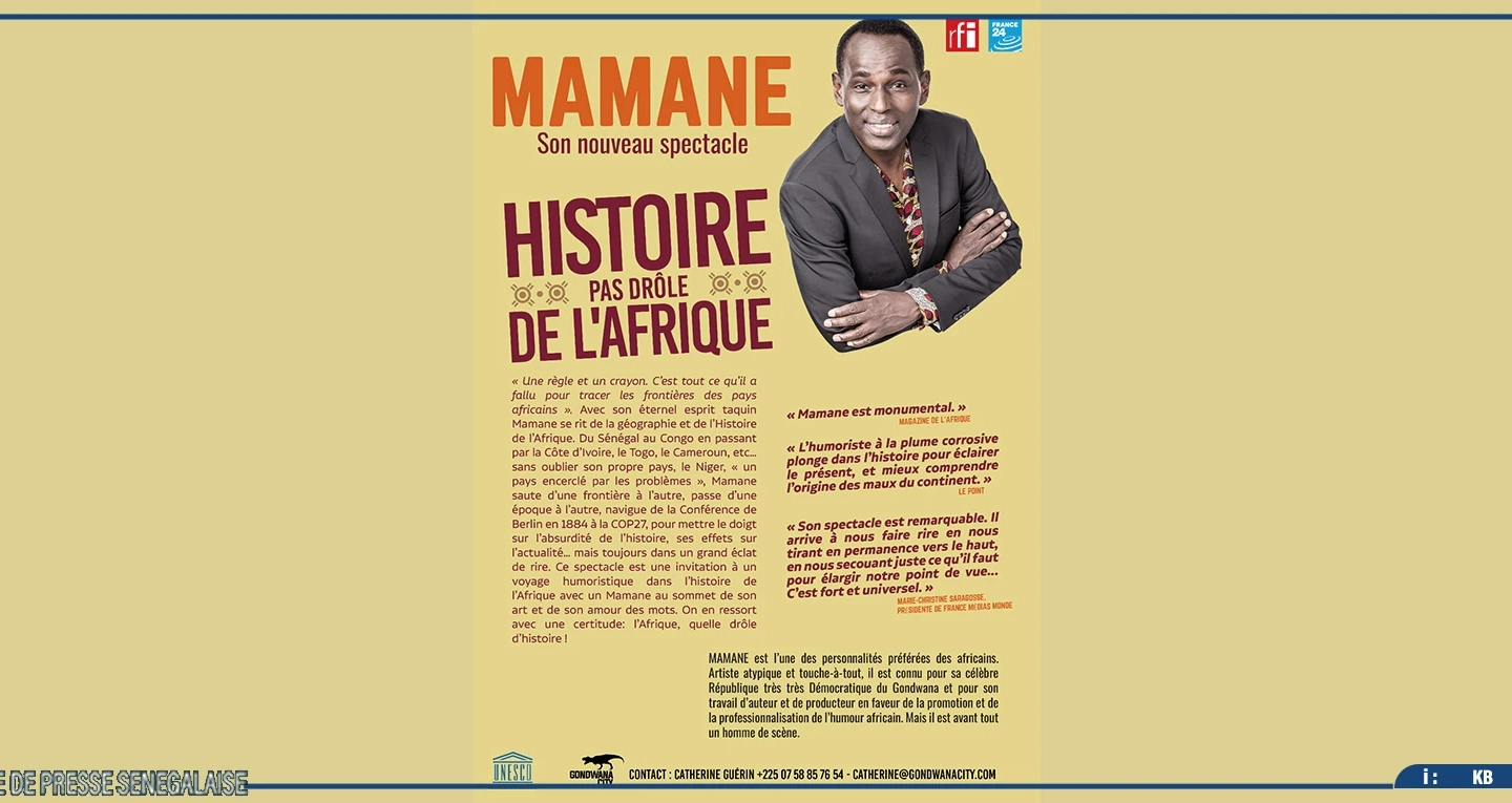 Mamane de retour à Dakar avec son spectacle ‘’Histoire pas drôle de l’Afrique’’