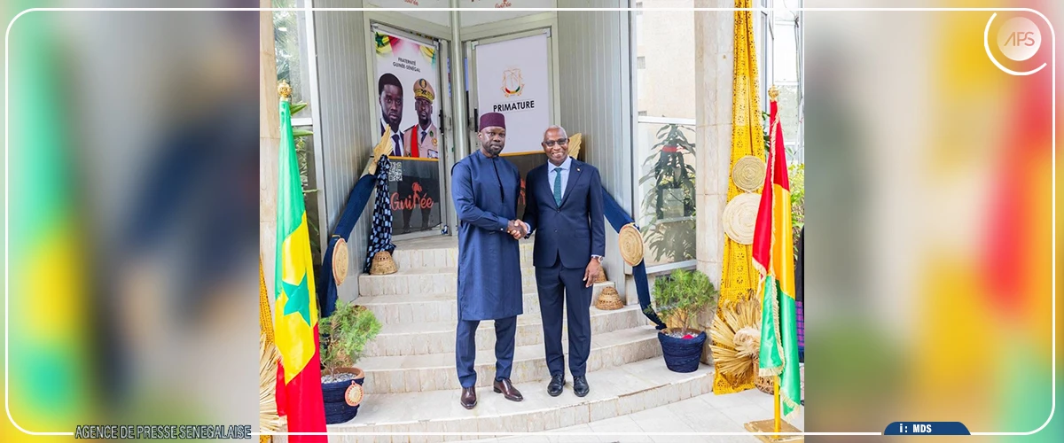 Séance de travail entre Ousmane Sonko et son homologue guinéen