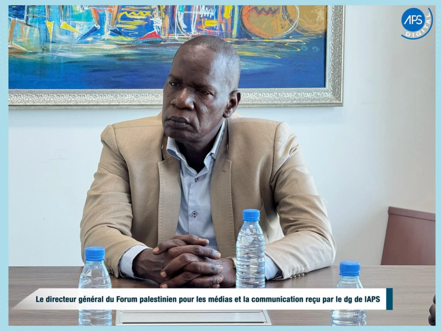 Le directeur général du Forum palestinien pour les médias et la communication reçu par le DG de l'APS