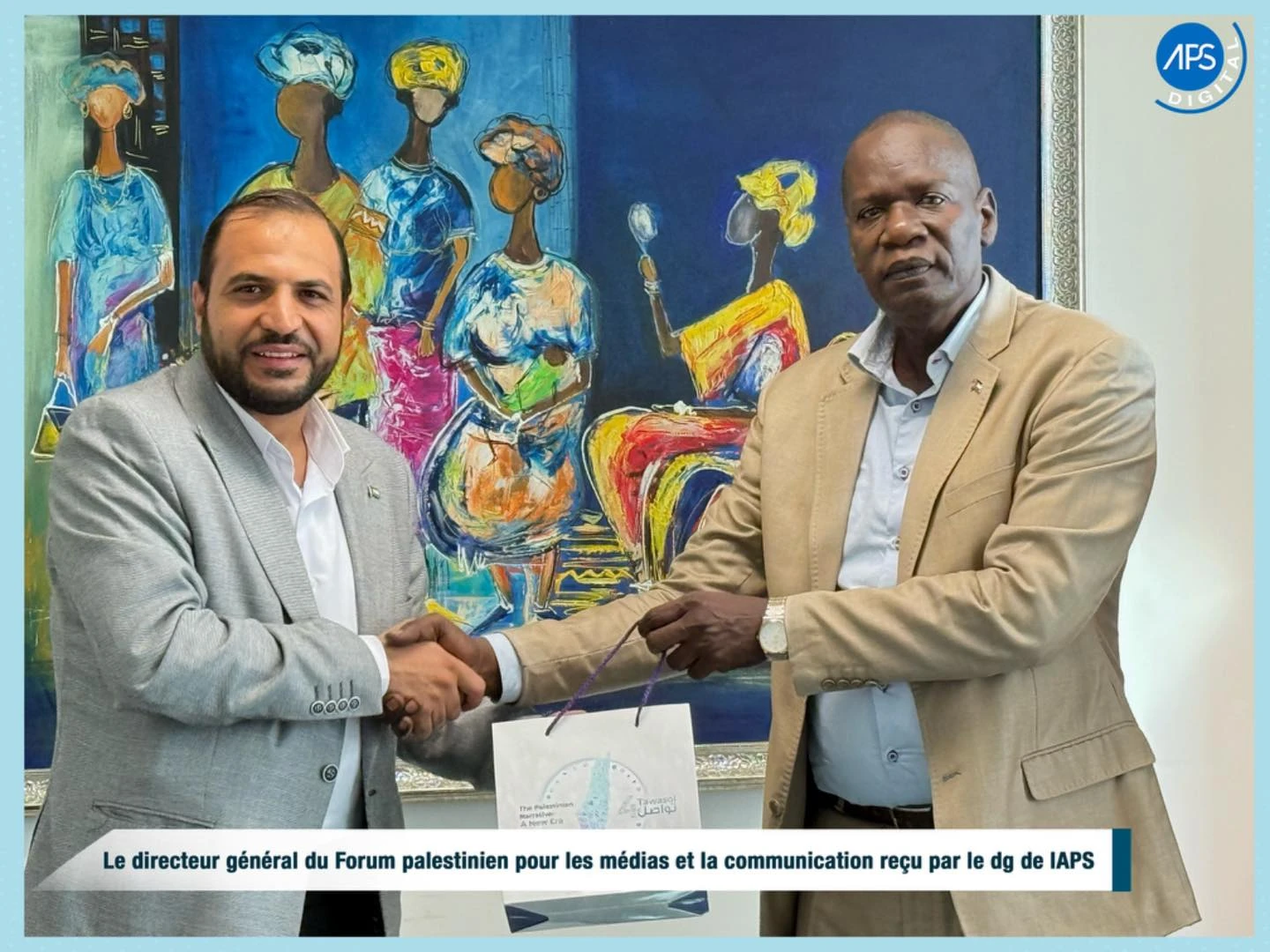 Le directeur général du Forum palestinien pour les médias et la communication reçu par le DG de l'APS