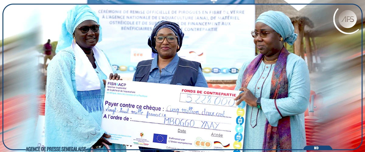 Joal-Fadiouth : trois pirogues et une subvention de 170 millions de francs CFA remises à des acteurs de l’aquaculture