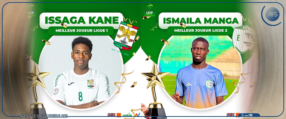 Issiaga Kane et Ismaïla Manga sacrés respectivement ‘’meilleur joueur’’ de Ligue 1 et Ligue 2