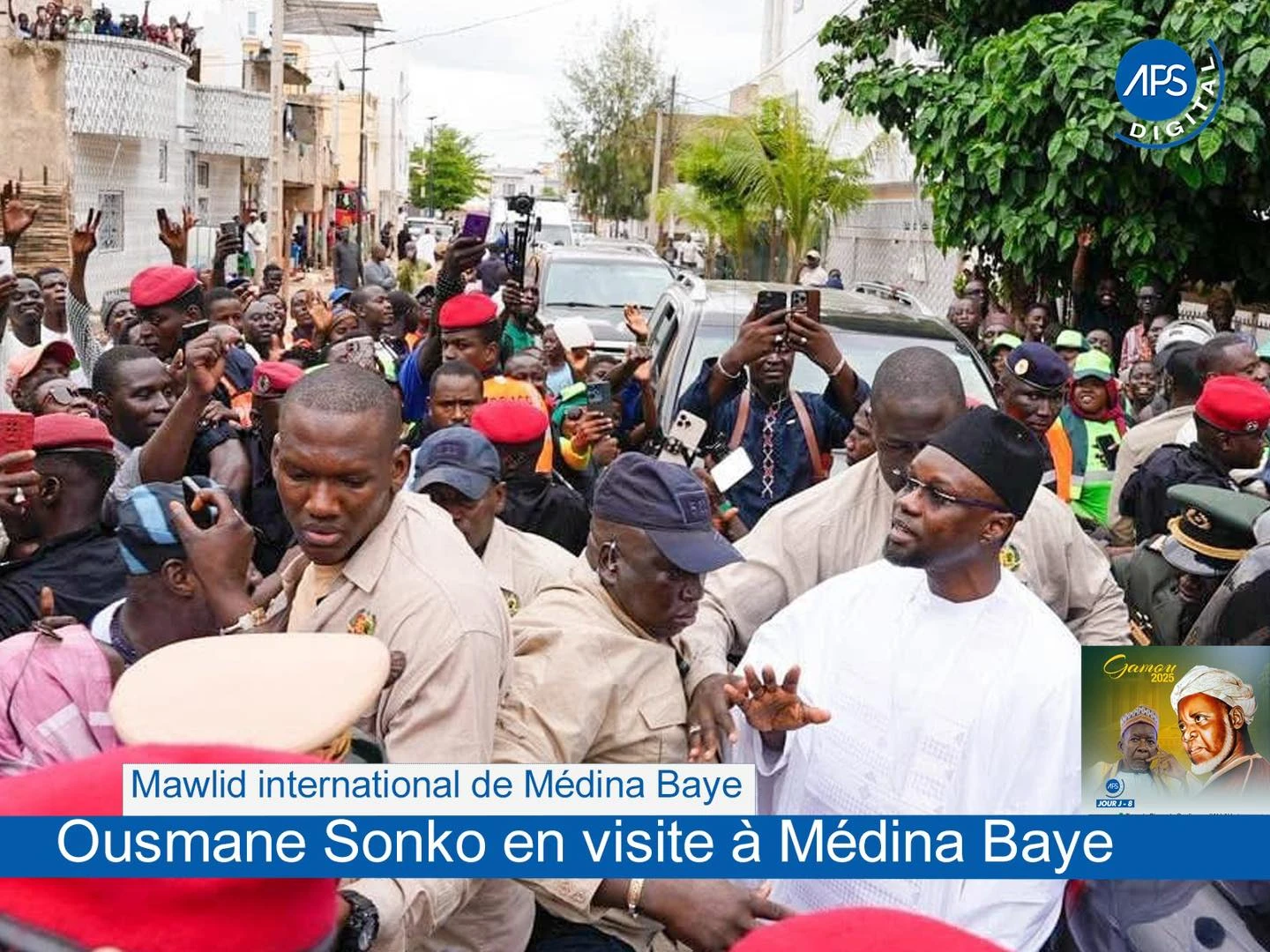 Mawlid international de Médina Baye : Ousmane Sonko en visite à Médina Baye