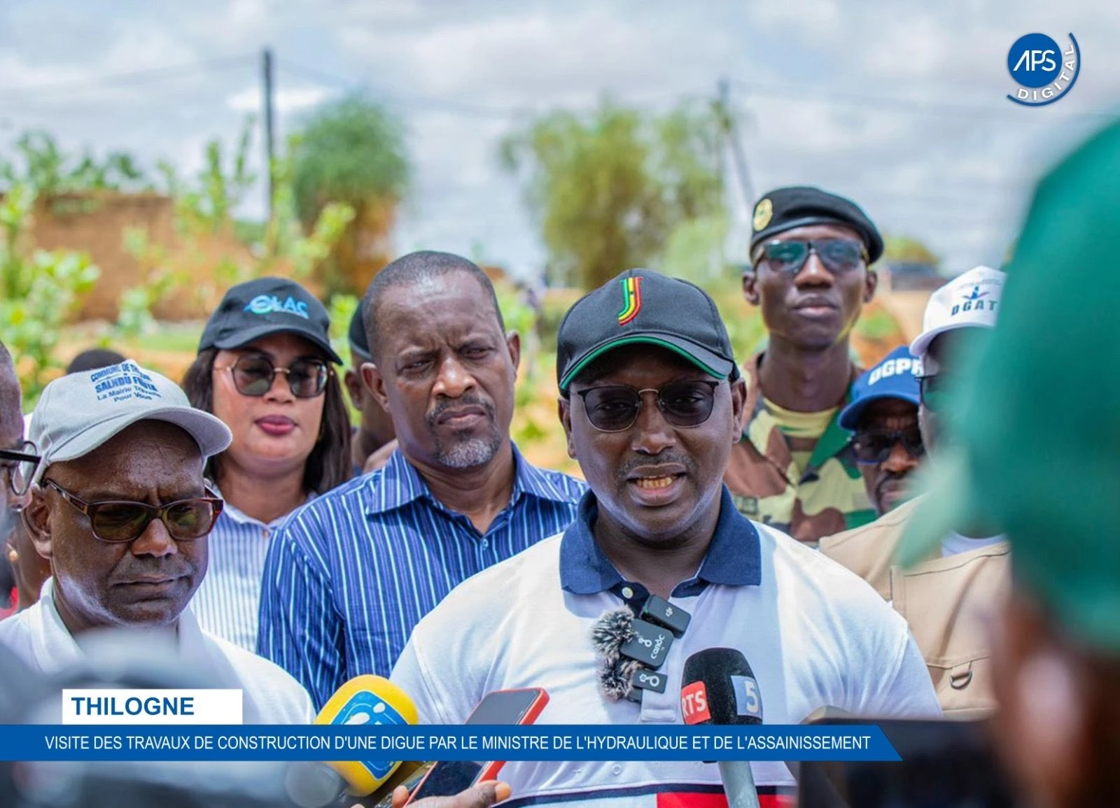 Thilogne : Visite des travaux de construction d'une digue par le ministre de l'hydraulique et de l'assainissement 