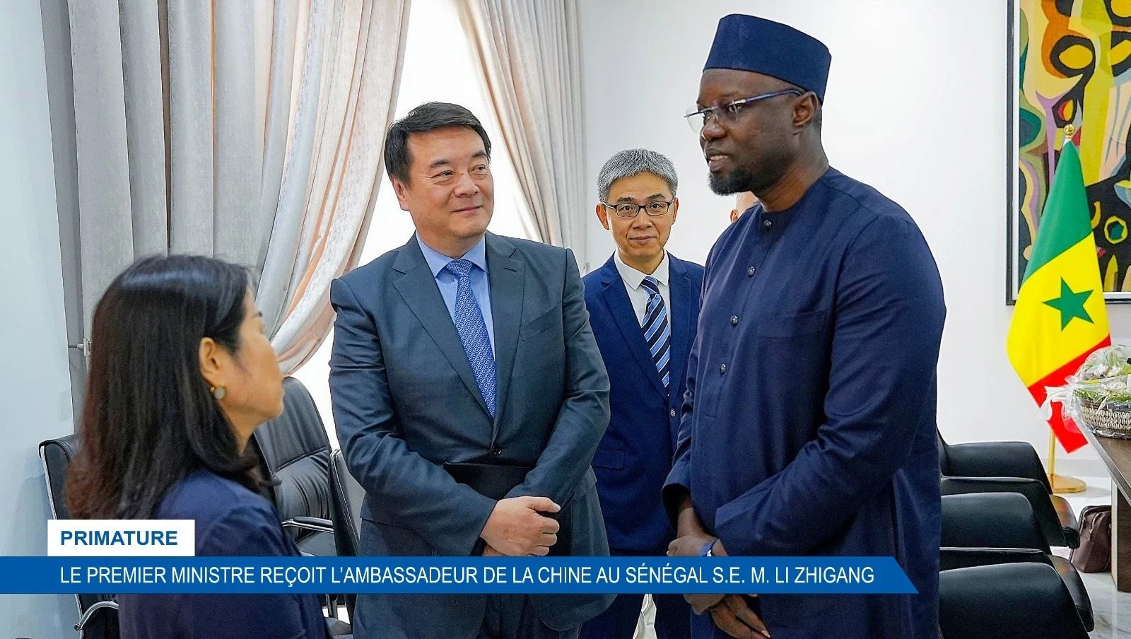 Primature : Le premier ministre reçoit l'ambassadeur de la Chine au Sénégal S.E.M. LI ZHIGANG