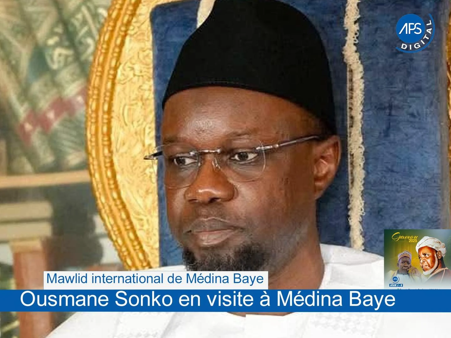 Mawlid international de Médina Baye : Ousmane Sonko en visite à Médina Baye