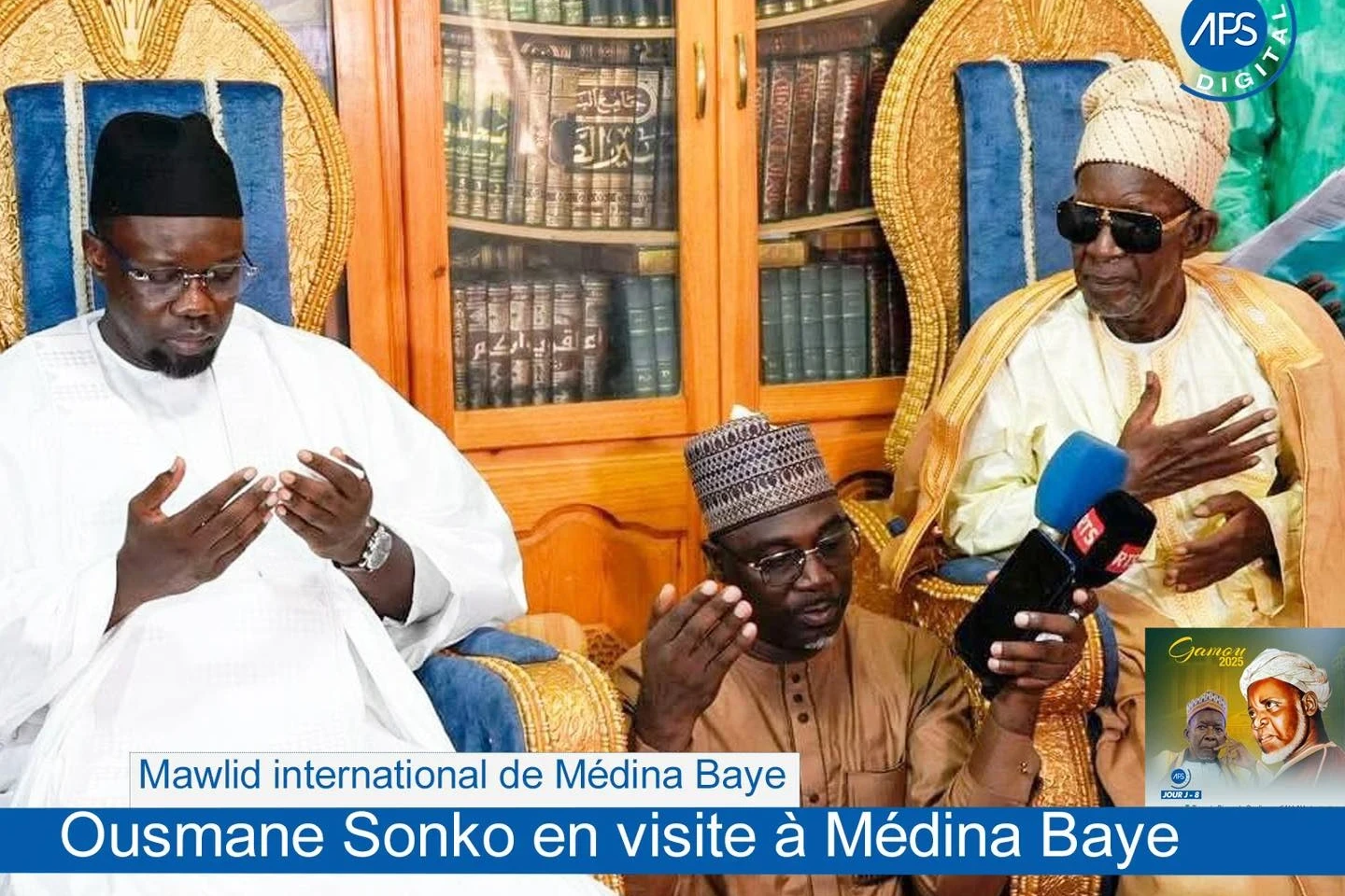 Mawlid international de Médina Baye : Ousmane Sonko en visite à Médina Baye