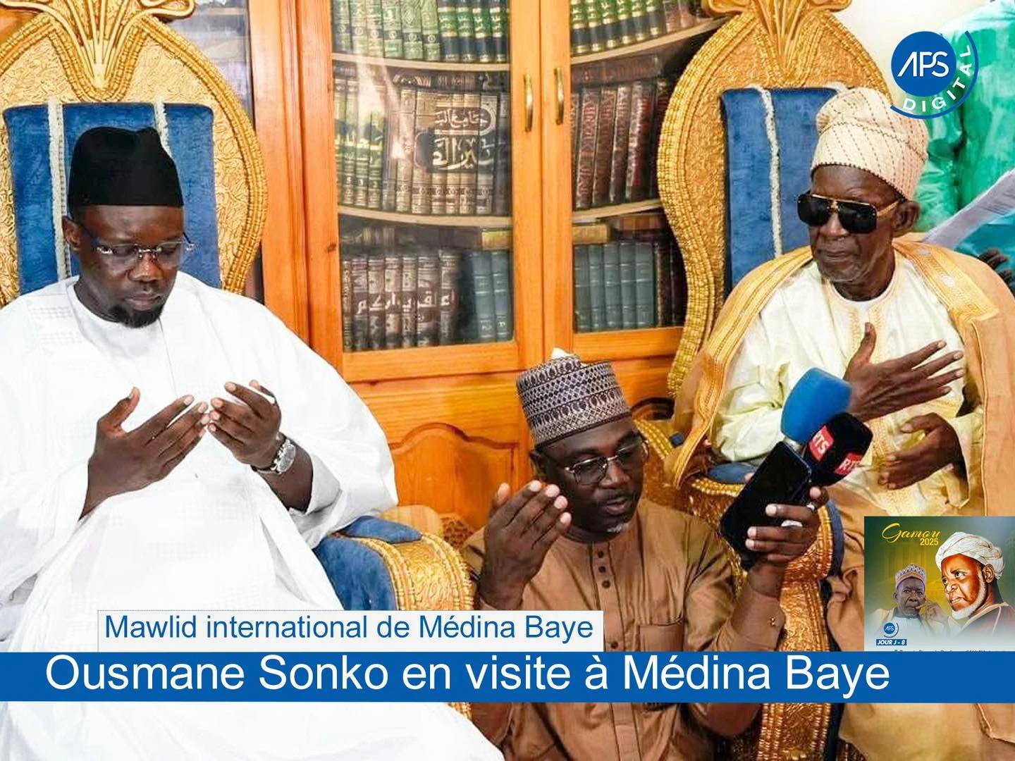 Mawlid international de Médina Baye : Ousmane Sonko en visite à Médina Baye