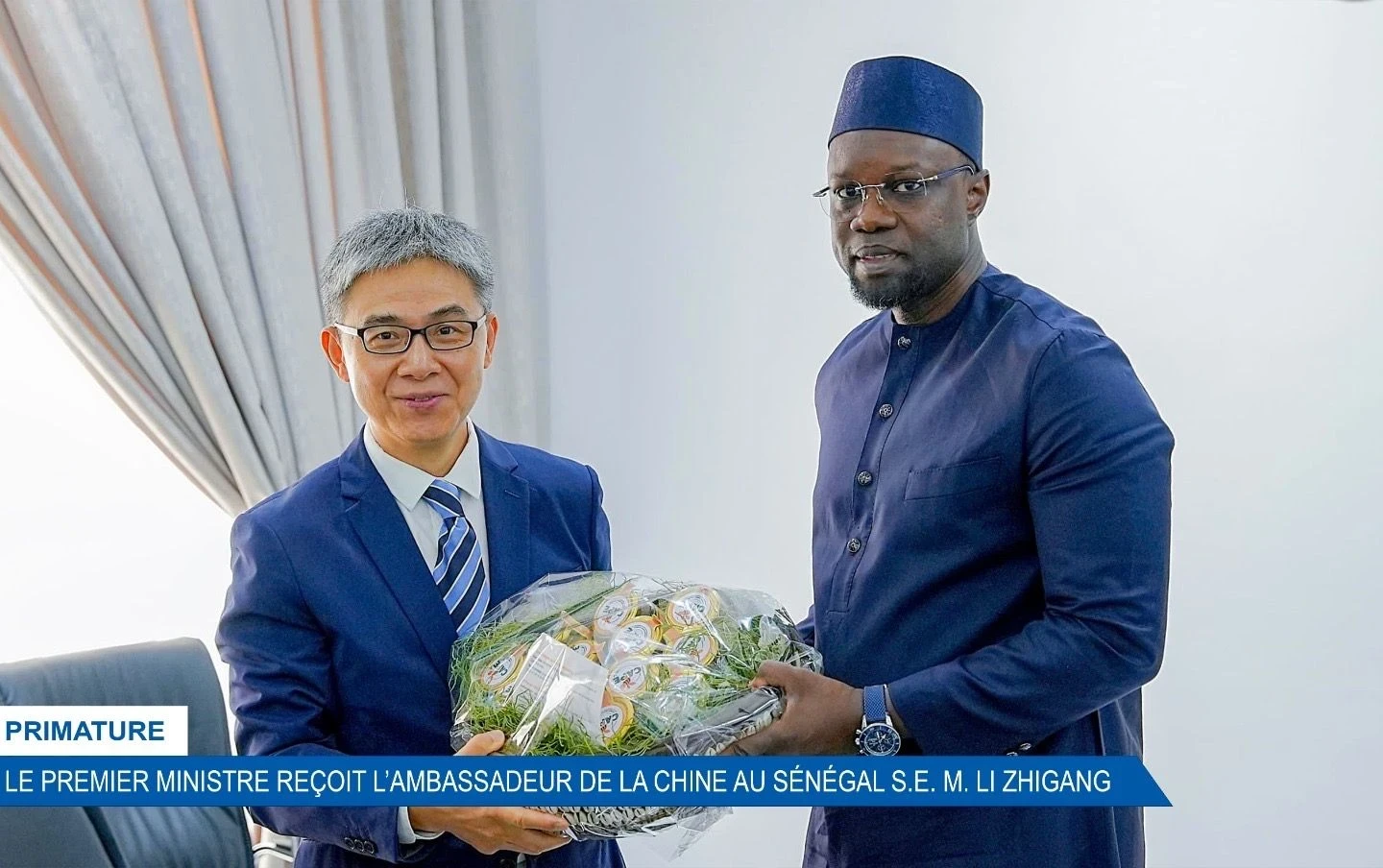 Primature : Le premier ministre reçoit l’ambassadeur de la Chine au Sénégal S.E.M. LI ZHIGANG