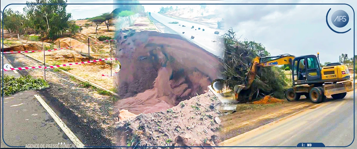 Effondrement d’une chaussée sur l’axe Lompoul-Léona : AGEROUTE assure avoir pris des mesures “immédiates”